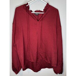 Women’s Express Medium Red Long Sleeve Shirt Blouse